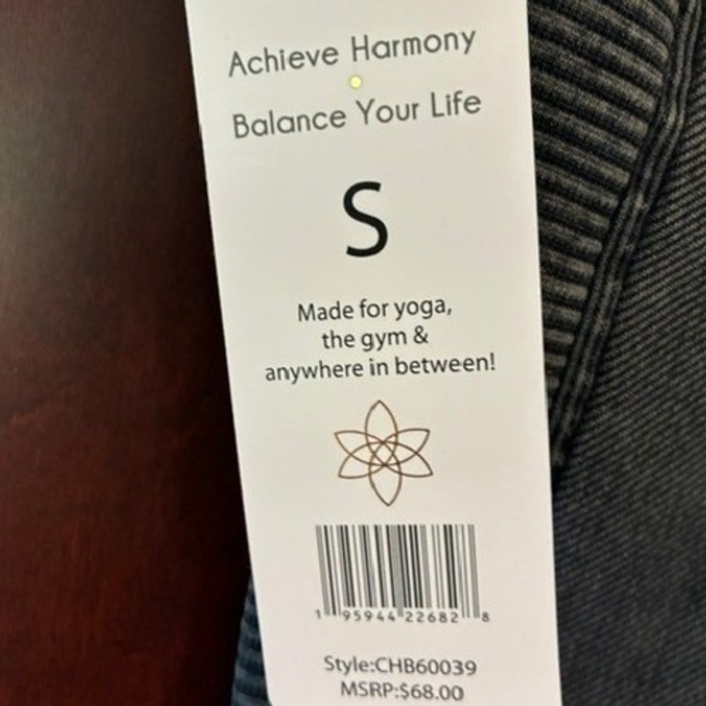 Harmony Balance Leggings Women S Grey New Acid Wash Seamless Ribbed High Rise - Picture 5 of 8